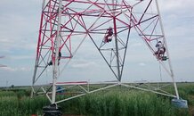 Náter výškových stožiarov VVN 400KV